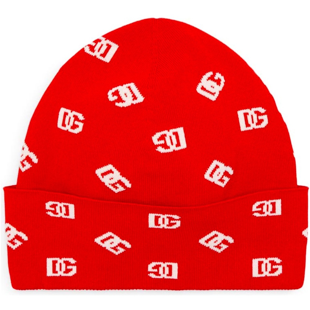 Monogram logos authenticate a casually cuffed beanie